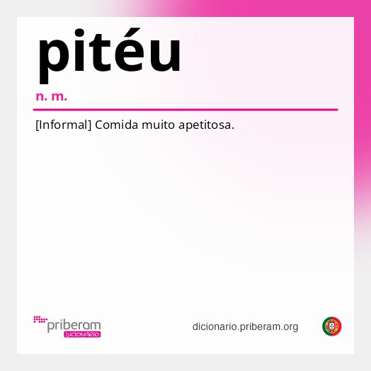 Significado de pitéu