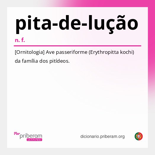 Significado de pita-de-lução