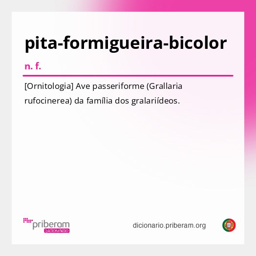 Significado de pita-formigueira-bicolor