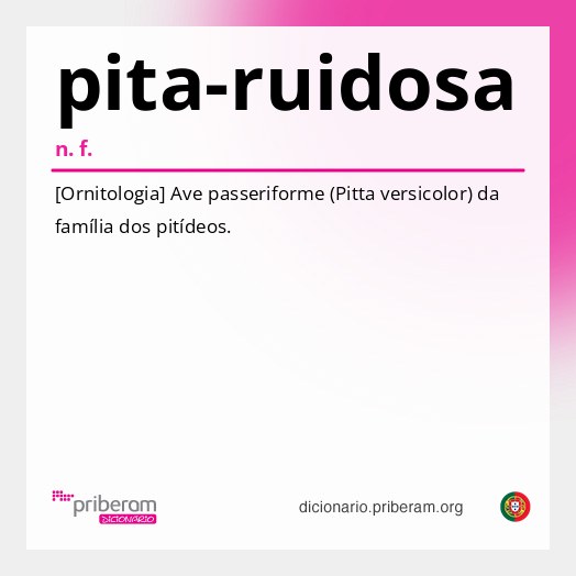 Significado de pita-ruidosa