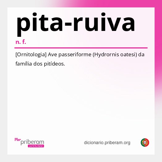 Significado de pita-ruiva