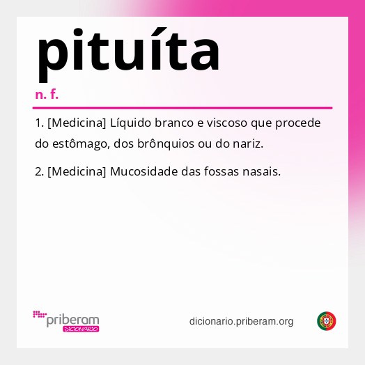 Significado de pituíta