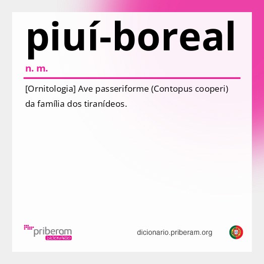 Significado de piuí-boreal