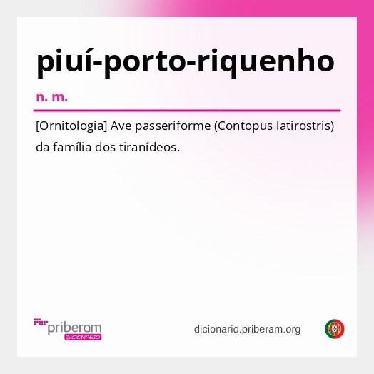 Significado de piuí-porto-riquenho