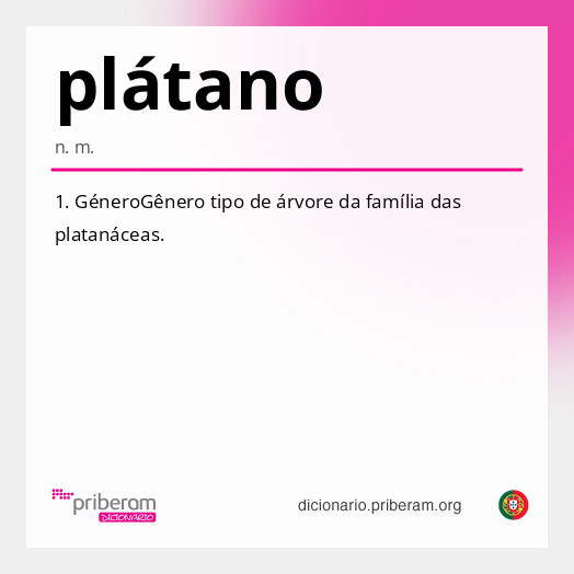 Significado de plátano