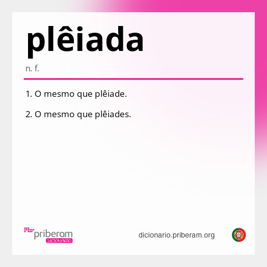 Significado de plêiada