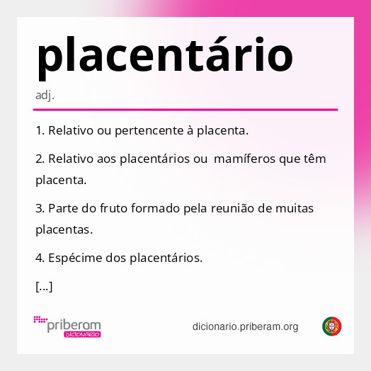 Significado de placentário