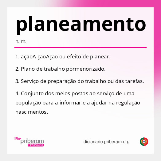 Significado de planeamento