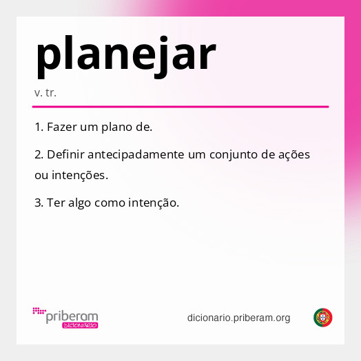Significado de planejar