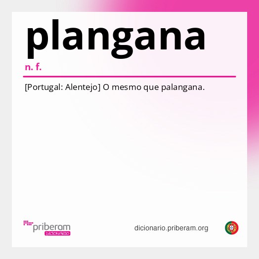 Significado de plangana
