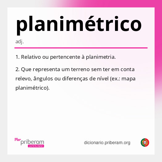 Significado de planimétrico