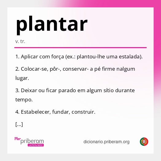 Significado de plantar