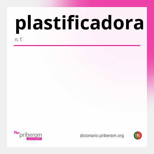 Significado de plastificadora