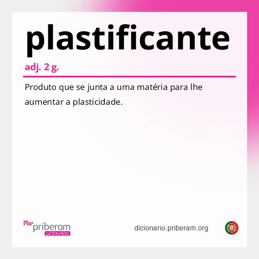Significado de plastificante