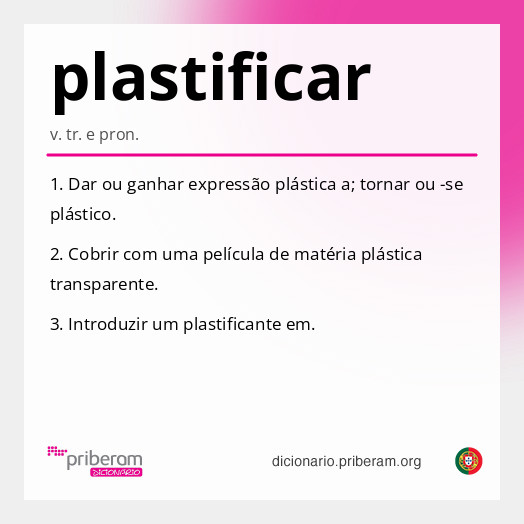 Significado de plastificar