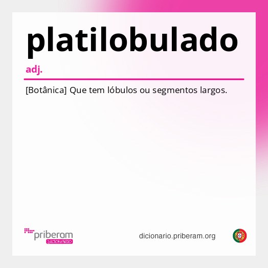 Significado de platilobulado