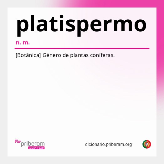 Significado de platispermo