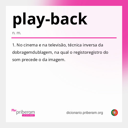 Significado de play-back