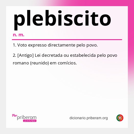 Significado de plebiscito