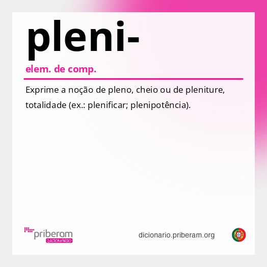 Significado de pleni-