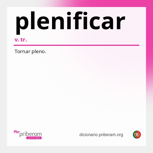 Significado de plenificar
