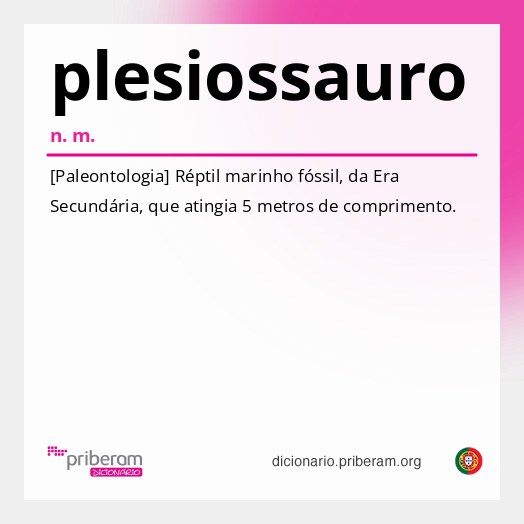 Significado de plesiossauro