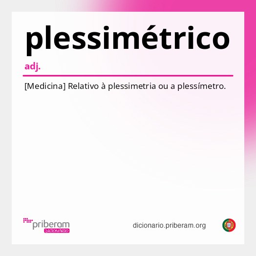 Significado de plessimétrico