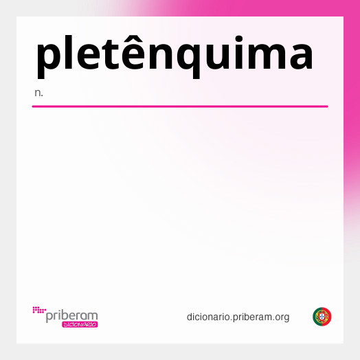 Significado de pletênquima