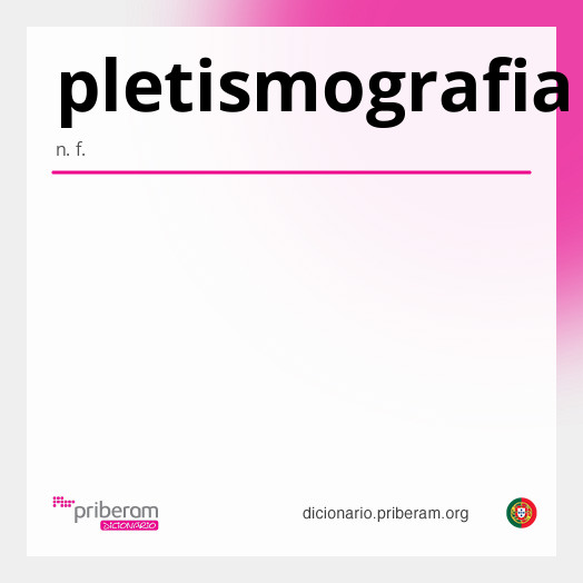 Significado de pletismografia