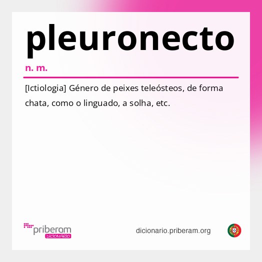 Significado de pleuronecto