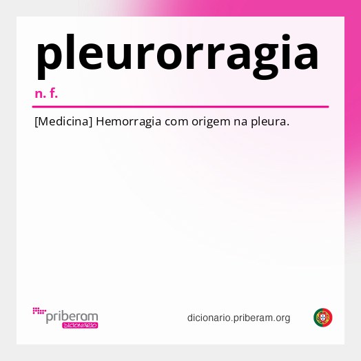 Significado de pleurorragia