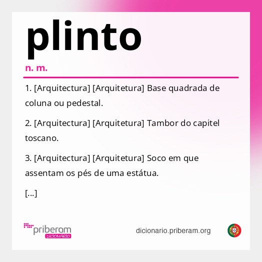Significado de plinto