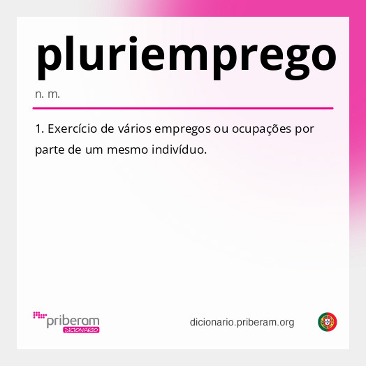 Significado de pluriemprego