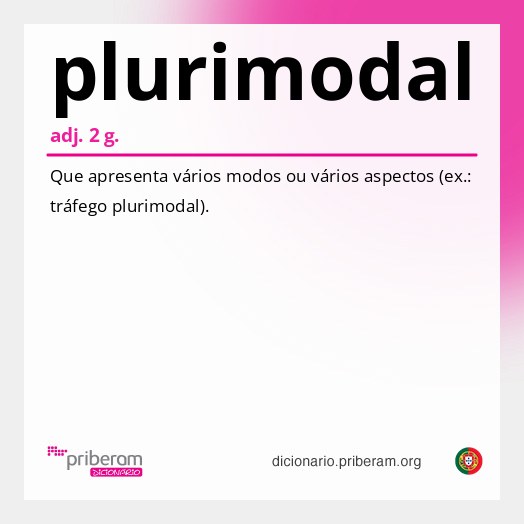Significado de plurimodal