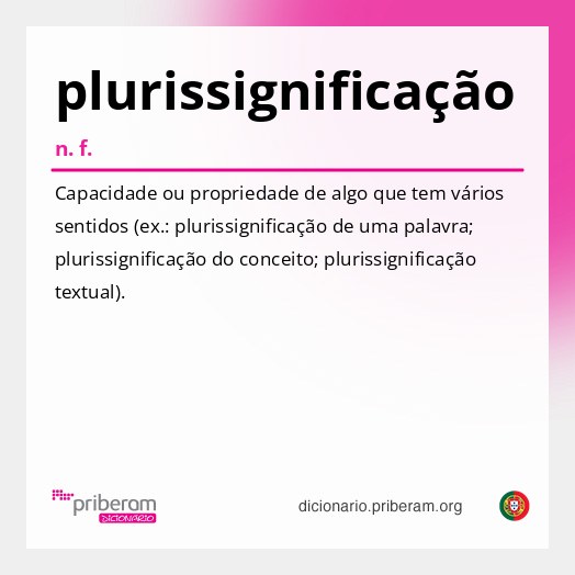 Significado de plurissignificação