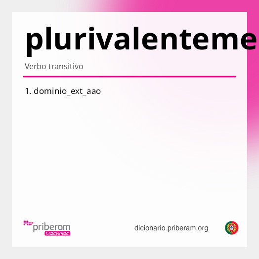 Significado de plurivalentemente
