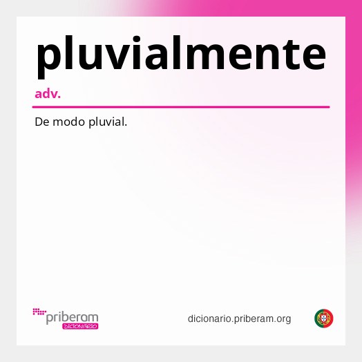 Significado de pluvialmente