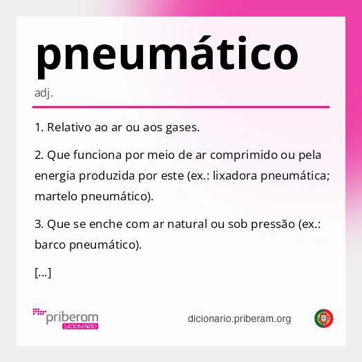 Significado de pneumático