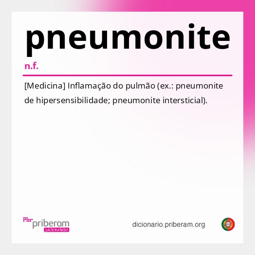 Significado de pneumonite