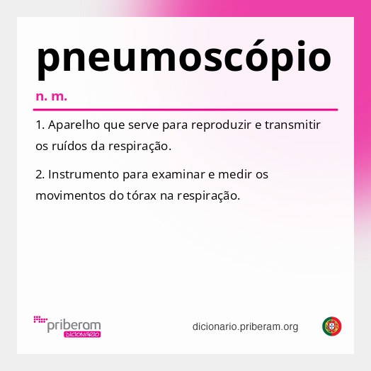 Significado de pneumoscópio