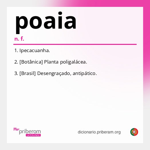 Significado de poaia