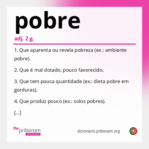 Significado de pobre