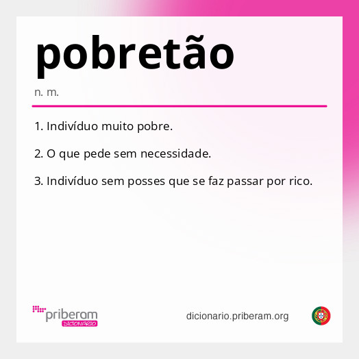 Significado de pobretão