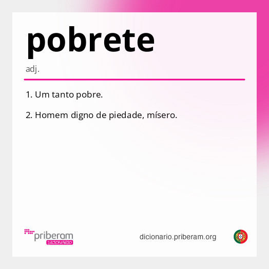 Significado de pobrete