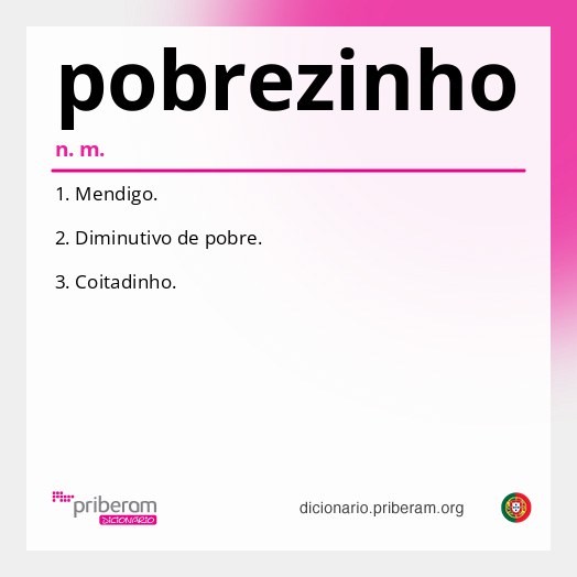 Significado de pobrezinho