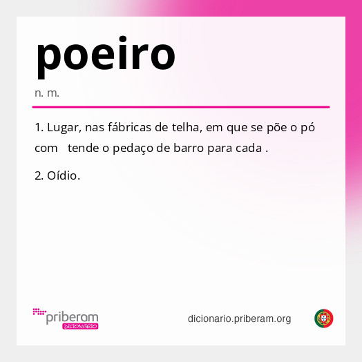 Significado de poeiro
