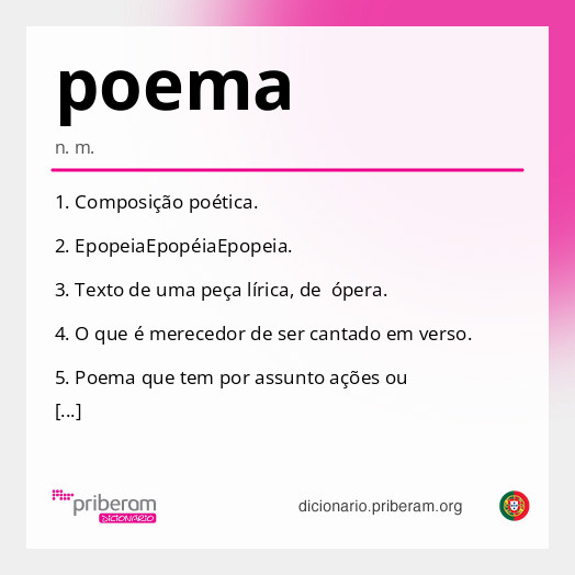 Significado de poema