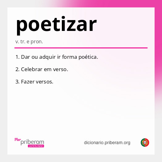 Significado de poetizar