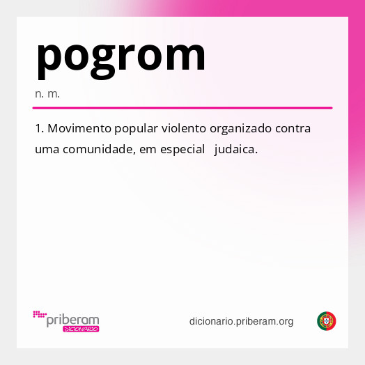 Significado de pogrom