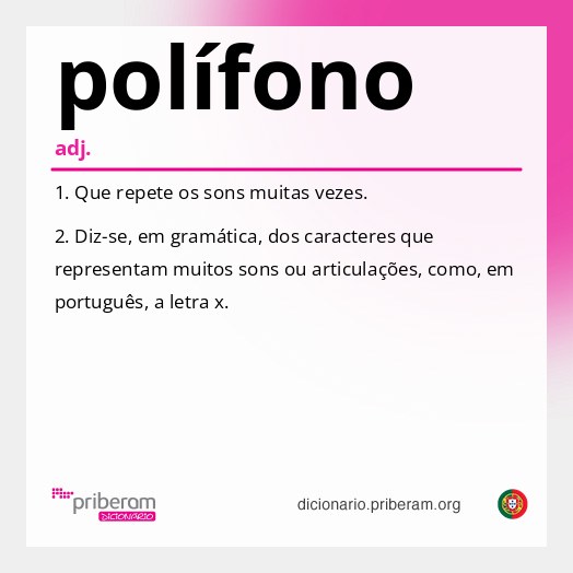 Significado de polífono
